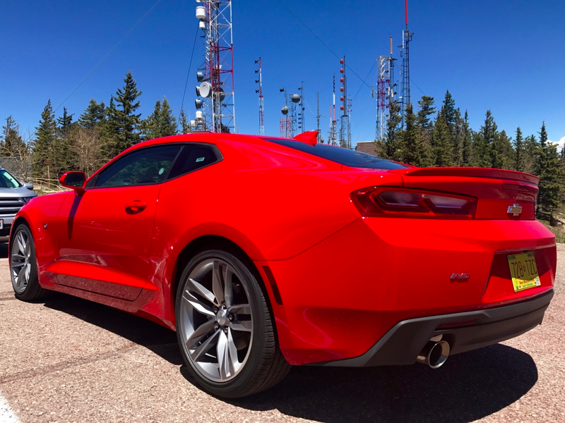 The Camaro’s shark fin antenna contrasted with many other antennae on Sandia Peak. The satellite ratio reception cut out annoyingly often.